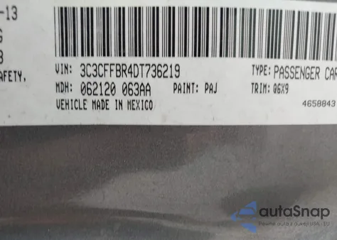 2013 Fiat 500 Sport from USA, damaged, VIN 3C3CFFBR4DT736219